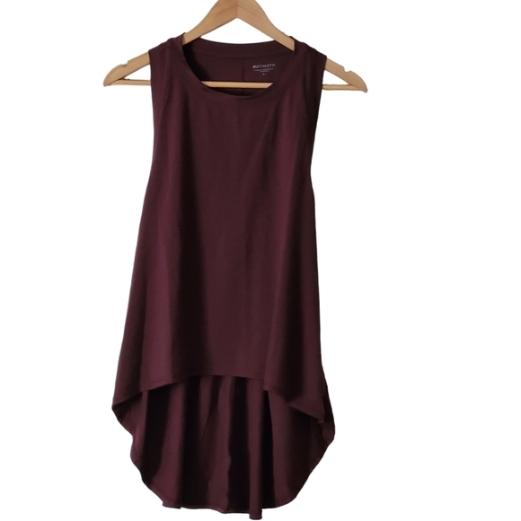 Athleta Women's Maroon Essence Relaxed High Low Tank Small - Picture 3 of 7